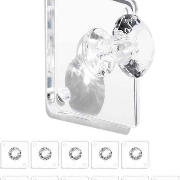 Clear Acrylic Adhesive Wall Hooks, 12-Pack - Picture 1 of 7
